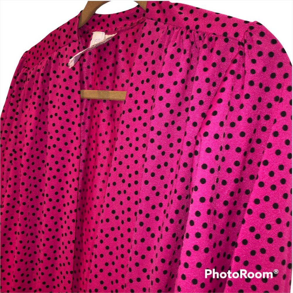 Bergdorf Goodman GOTTEX pink  polka dot open drape top robe cover up #coachella